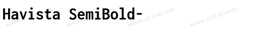Havista SemiBold字体转换